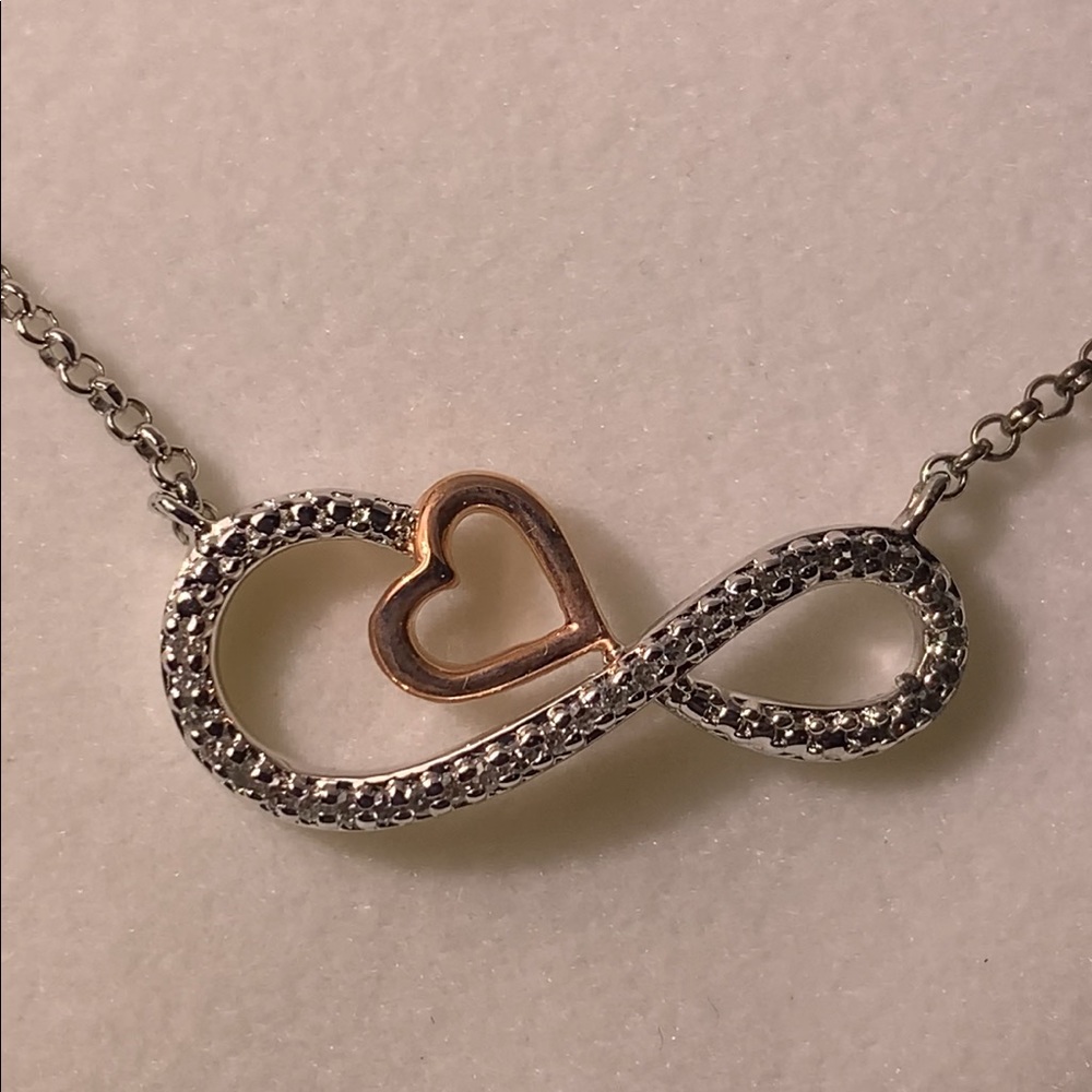 Infinity sterling silver necklace